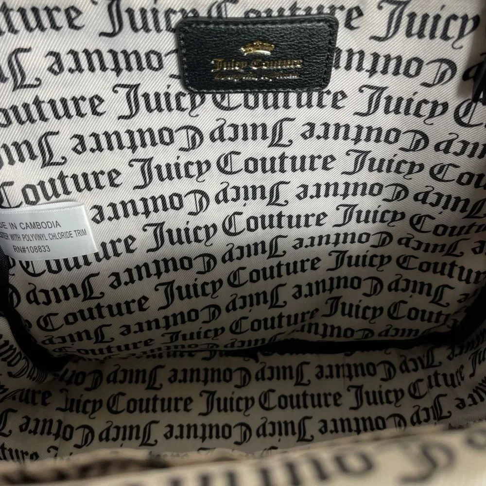 Juicy Couture Metallic quilted silver Backpack with black trim. - Picture 16 of 16